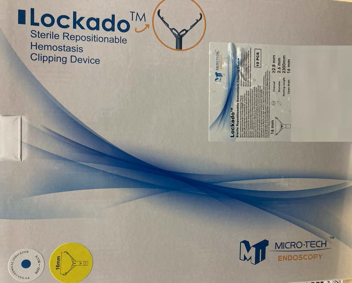 Стерильний репозиційний гемостатичний кліпуючий пристрій Lockado™, 16 мм